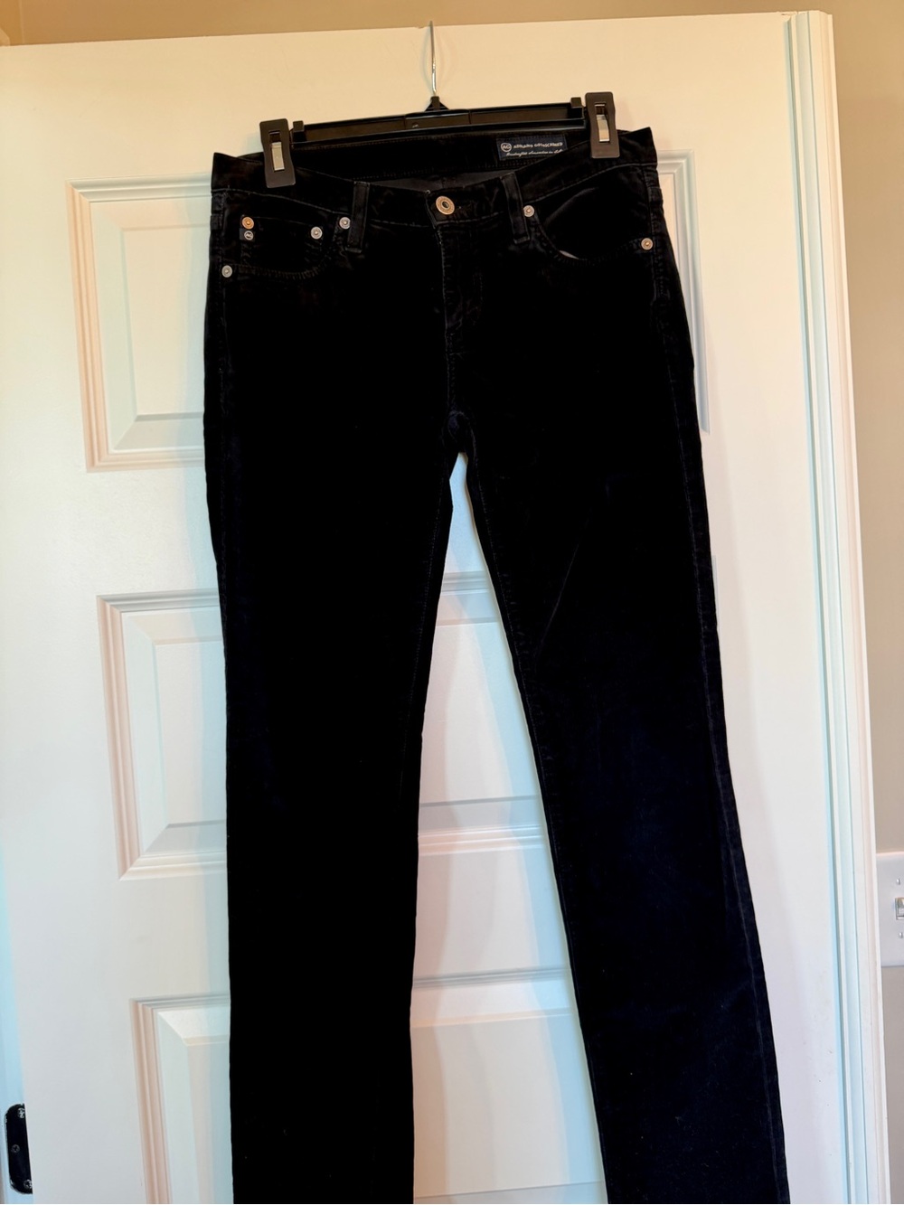 Ag Adriano Goldschmied The Ballad Slim Boot Black Corduroy Pants